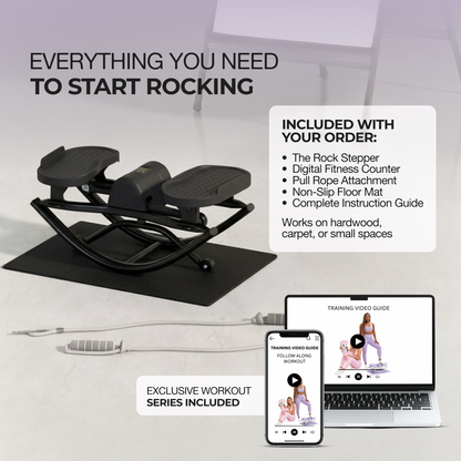 pinnetic RockStep Pro – Compact Full-Body Home Fitness Stepper
